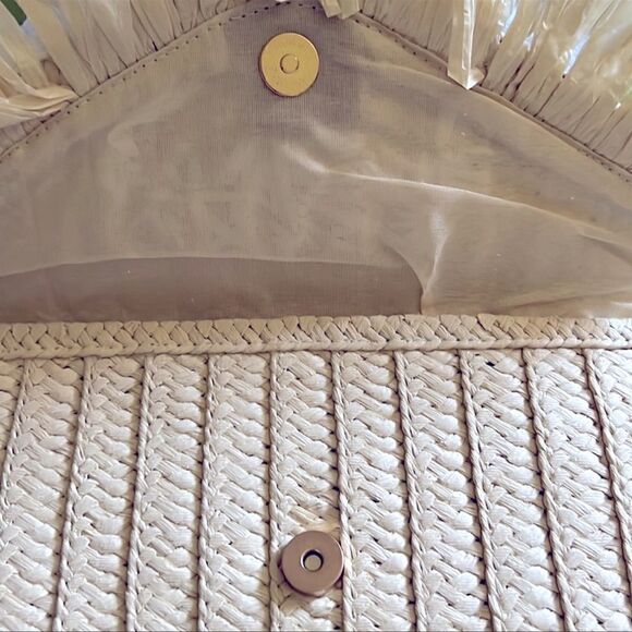 New in bag beyond the beach BTB MRS straw clutch purse for the new bride - Picture 5 of 7